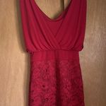Laundry by Shelli Segal Y2K vintage red lace mini tank dress, size 2 Photo 8