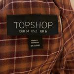 Topshop Red Tartan plaid asymmetric top Size 2 Photo 4