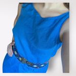 Casual Corner Blue Linen‎ Maxi Dress Size 6 Vintage Classic Coastal Boho Minimal Photo 8