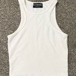 Kittenish  White Crop Tank Top Size XS Photo 0
