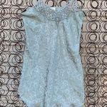 Vintage Dentelle slinky lace camisole slip sage blue floral SMALL Green Photo 0