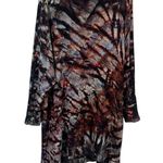Grau Tiedye Grunge Dark Fairy Bohemian Art to Wear Lagenlook Midi Dress Size M/L Black Size M Photo 0