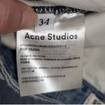 Acne Studios Pop Trash Crop Distressed Jeans Light Wash Size 34 Photo 3