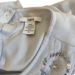 Bar III Y2K VTG.β ALL OVER BEADED PASTEL BLUE TOP SMALL. Photo 6