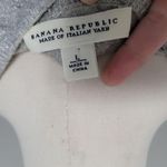 Banana Republic metallic gray Italian yarn cashmere blend crewneck sweater size Photo 6