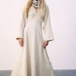 ZARA NWT  Bloggers Fav Voluminous Cream Midi Dress Photo 0