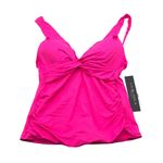 La Blanca Island Goddess Twist Tie Back Tankini Top Tummy Control Pop Pink 12 Photo 2