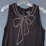 Nicole Miller  Black Embellish Bow Sleeveless Dress Photo 2