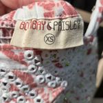 NEW Bombay Paisley Pink Print With Mirrored Accent On BODICE Dress XS Silver Photo 5