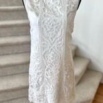 Moulinette Soeurs  Anthropologie White Lace Cotton Linen Sleeveless Shift Dress Photo 0
