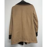 Thread and Supply Womens Coat Size M Cognac Tan Black Double Breasted Button Photo 3