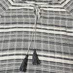 Vince Camuto Striped Tassel Top Crochet Trim Flared Sleeve Blouse Size XL Photo 5