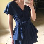 Altar'd State navy blue romper Photo 1