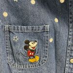 The Disney Store VTG Chambray Denim Button Down XL Minnie Mickey Mouse Vintage Blue Photo 5