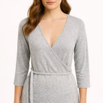 Caution to the Wind Urban outfitters grey sexy plunging neckline top Photo 0