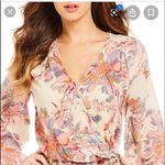 Rossmore floral long sleeve pink romper NWT wedding guest graduation baby shower Size M Photo 1