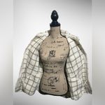 Treasure & Bond NWT$129 Treasure Bond Womens Plaid Puff Sleeve Shirt Jacket Ivory Carsonpane XL Photo 9