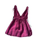 For Love & Lemons Janet Mini Dress Size S Maroon Red Photo 3