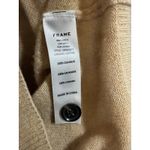 Mejuri x Frame 100% Cashmere Cardigan Sweater Caramel Heather Chain Detail Sz S Photo 7