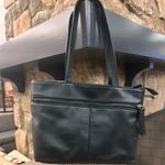 Simply Vera, Vera Wang Simply Vera Wang Sleek Black Leather Tote Bag like new!! Gorgeous Photo 2