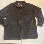 Denim & Co  Full Zip Corduroy Jacket Womens 1X Large Gray Y2K VTG Photo 1
