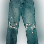We The Free  Women's Distressed Boyfriend Jeans - Blue Photo 0