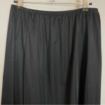 Vanity Fair Vintage Half Slip Black Slit Lace Trim Size Medium Nylon Retro Flaws Photo 3