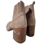 Blondo Laureece Waterproof Suede Ankle Booties Block Heel Side Zip Tan 10M Photo 2