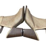 Liliana Cream Perforated Ankle Strap Shootie Bootie Shoe Size 10 Photo 7