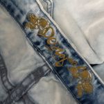 Desigual  Exotic Jeans Bleach Wash Distressed Patchwork Denim Grunge Womens 4 28" Photo 7