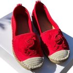 Taryn Rose espadrilles Quincy Shiny Scuba Sangria red NEW in box 6 Photo 9