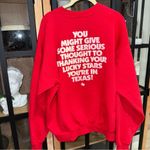 Hanes Vintage 1990s Goode Co. BBQ rodeo Houston Texas mock neck pullover sweatshirt Photo 1