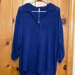 Blue Relaxed Fit Polo Blouse with 3/4 Sleeves
Women’s Oversized Langston XS NWT Photo 0