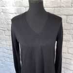 H&M women S classic vneck longsleeve black sweater Photo 1