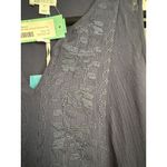 Market & Spruce Stitch Fix Embroidery Sleeveless Top Medium Navy Blue NWT Photo 2