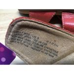 Taos Slide Sandals Women's 9 Red Leather Hook & Loop Strappy Open Toe Comfort Photo 5