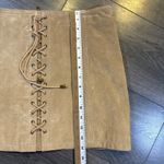 wilson's leather  Maxima Suede Lace Up Mini Skirt Women's Size 6 Tan Brown Photo 6