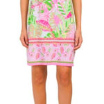 Pappagallo Medium Dress Tropical Stretch Vacation Resort Cruise Beach Travel Pink Photo 0