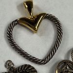 Heart Shaped Pendants for Necklace Wear Silver and Gold Tone Metals Interchange Photo 2