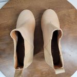 Toms Womens Kelsey Booties 6 Beige Leather Suede Round Toe Slip On Ankle Wedge Photo 8