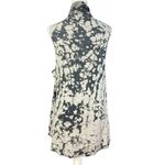 T Party Cardigan Size Small Boho Black Tie Dye Waterfall Open Artsy Festival Photo 1