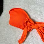 SheIn  Orange Tie Front Bikini Top Photo 2