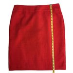 Lands' End Women's Crimson Dawn Woven Textured‎ Pencil Skirt Size 12 Orange NWT Red Photo 10