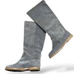 MICHAEL Michael Kors Women's Kenton Flat Boot grey Suede pull up boots, sz 8 Gray Photo 0