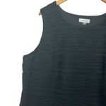 Calvin Klein Women 2X Black Sleeveless Textured Wave Dress Career Classic Layer Photo 3