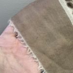 Oscar de la Renta  Neutral Japan Wool Square Beautiful Floral Scarf Wrap Fringe O Photo 2