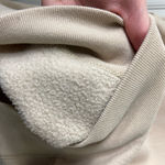 Hollister EUC ‎ Co women’s tan cream stitch decal pullover fleece lined hoodie M Photo 6