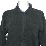 Adidas Jacket Womens Medium Sport-2-Street Track Jacket Black Melange Athleisure Photo 3