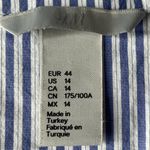 H&M Blue & White Preppy Nautical Striped Off-Shoulder Beach Summer Top Photo 5