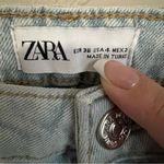 ZARA  Light Wash High Rise Straight‎ Denim Jeans Photo 3